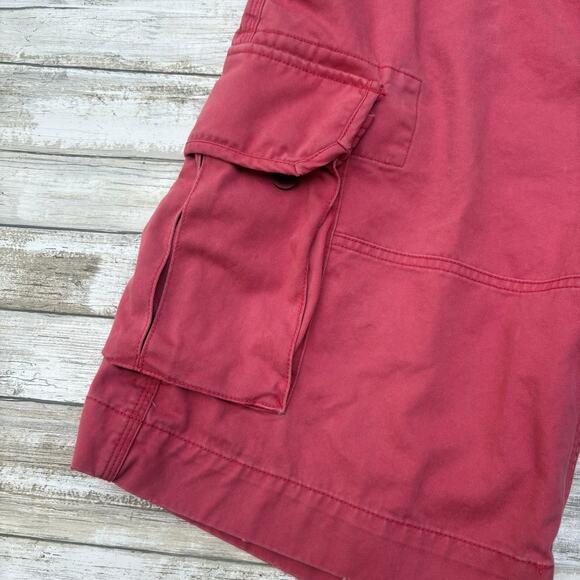 VTG Polo Ralph Lauren Shorts Sz 33 Red Cargo Pockets Relaxed Y2K Outdoor Casual - Picture 2 of 12